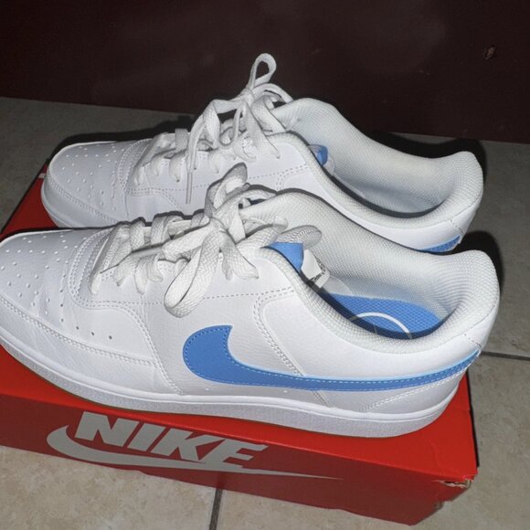 Nike Men’s Court Vision Low Casual Sneakers 11 Worn for 3 hours ONLY! White Blue main image 7